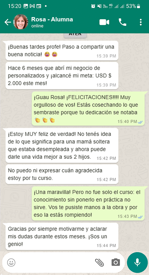 Depoimento Curso Lucre com Sublimação 02